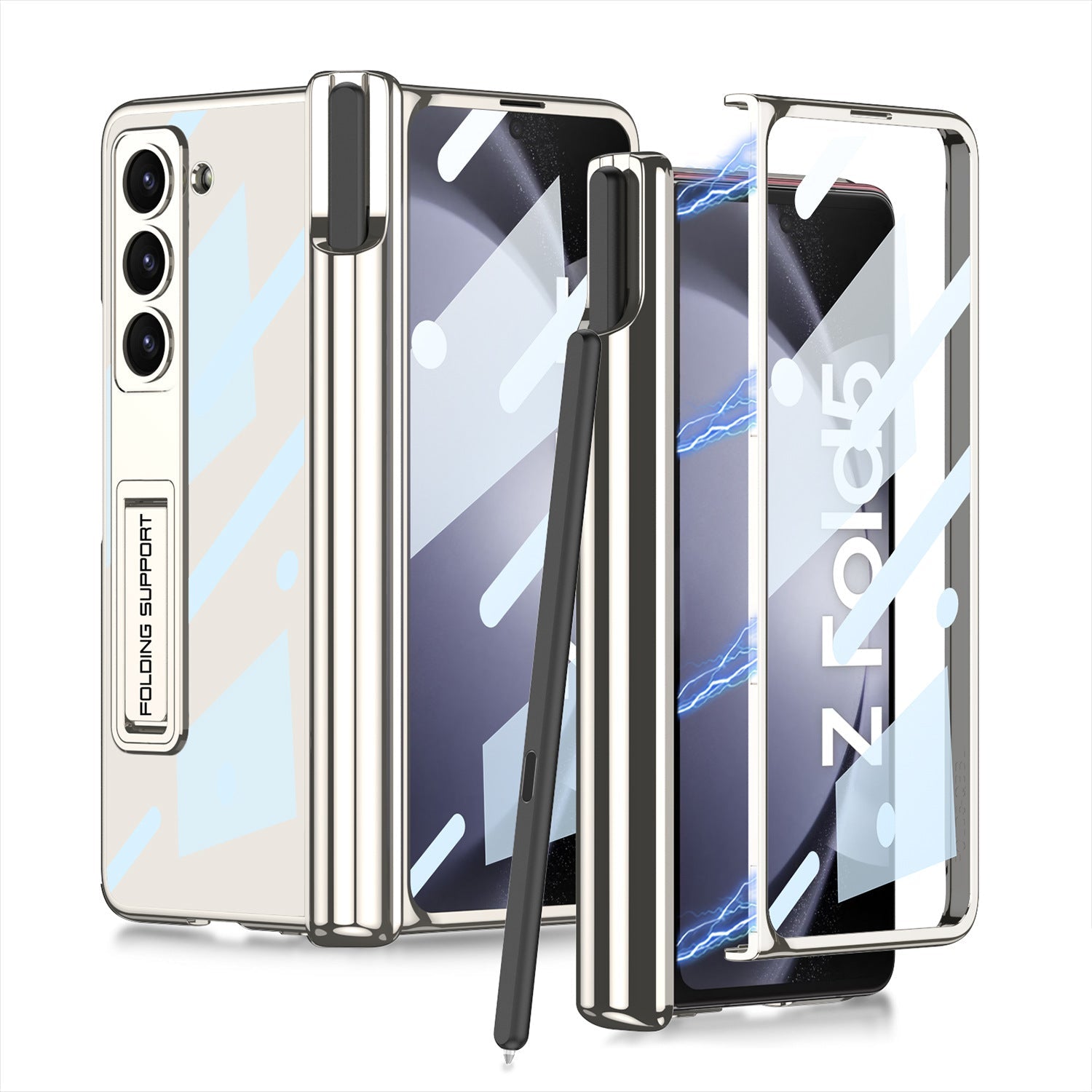 Magnetic Folding Bracket Shatter-Resistant Case For Samsung Galaxy Z Fold5 Fold4 Fold3 5G - mycasety2023 Mycasety