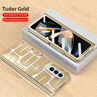 Trend Design Galaxy Z Fold5 Fold4 Fold3 Phantom Plating Case with Hinge Protector - mycasety2023 Mycasety