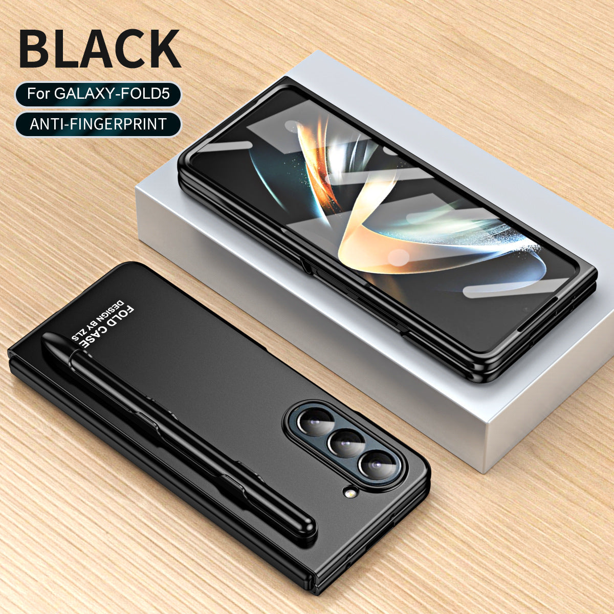 Samsung Galaxy Z Fold 5 Case with Pen Slot and Front Screen Protector Drop Resistant Case - mycasety2023 Mycasety