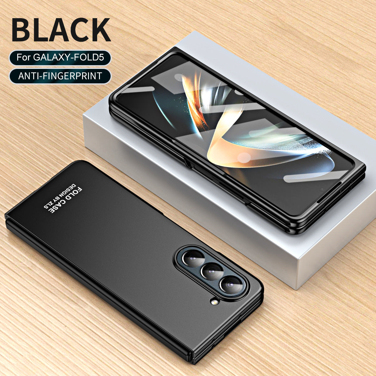 Anti-fingerprint Electroplating Galaxy Z Fold5 Case with Phone Front Screen Protector - mycasety2023 Mycasety