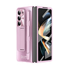 Ultra-thin Electroplated Galaxy Z Fold5 Case with Front Screen Protector Pen Slot Free Stylus & Kick-stand - {{ shop_name}} varyfun