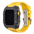 Luxury Metal Case Strap(Fluoro Rubber) For Apple Watch Series 44/45 mm - mycasety2023 Mycasety