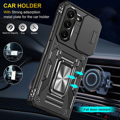 Samsung Galaxy Z Fold5 Case Armor Heavy Duty Shell Magnetic Car Holder and Lens Slide(Pre-sell) - mycasety2023 Mycasety