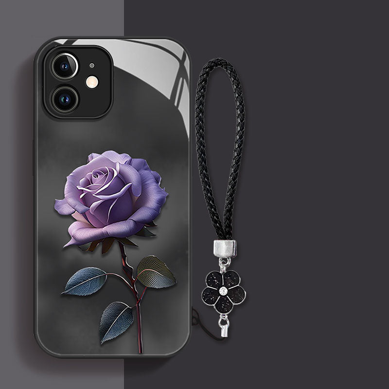 Advanced Purple Rose Liquid Glass iPhone Case - mycasety2023 Mycasety
