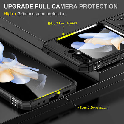 Samsung Z Flip 5 Case Metal Ring Car Magnetic Bracket Protective Case - mycasety2023 Mycasety