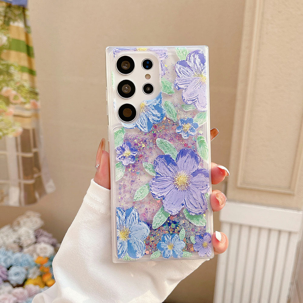 Quicksand Oil Painting Flower Samsung Case - {{ shop_name}} varyfun