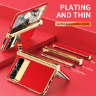 Ultra-Thin Leather Google Pixel Fold shell anti-fall all-inclusive Case double pen slot hinge With Stylus - {{ shop_name}} varyfun