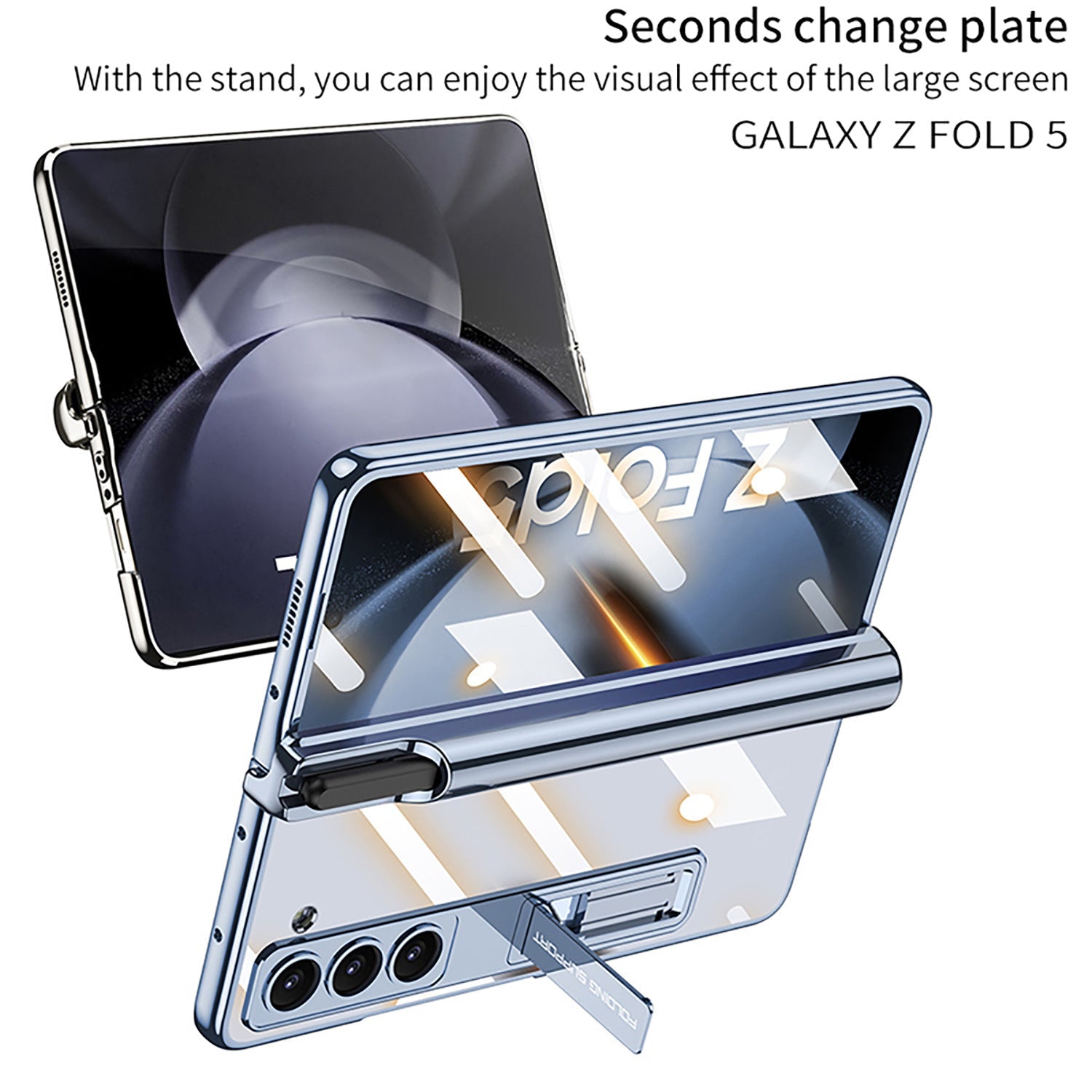 Magnetic Folding Bracket Shatter-Resistant Case For Samsung Galaxy Z Fold5 Fold4 Fold3 5G - mycasety2023 Mycasety