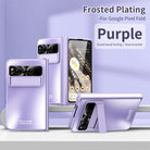Frosted Plating Google Pixel Fold Case with Hinge Protector Screen Protector and Hidden Kickstand - mycasety2023 Mycasety