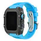 Luxury Metal Case Strap(Fluoro Rubber) For Apple Watch Series 44/45 mm - mycasety2023 Mycasety