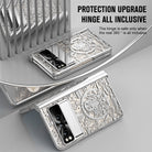 Electroplating Google Pixel Fold Case All Inclusive Double Pen Tray Hinge with Screen Protector and Free stylus - mycasety2023 Mycasety