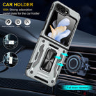 Samsung Z Flip 5 Case Metal Ring Car Magnetic Bracket Protective Case - mycasety2023 Mycasety