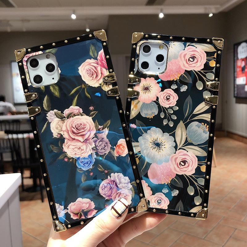 Stylish French Style Flower Lanyard Ring Phone Case for iPhone Samsung Huawei - {{ shop_name}} varyfun