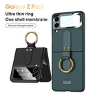 Original Back Screen Glass Matte Hard Cover With Finger-Ring For Samsung Z Flip3 5G - {{ shop_name}} varyfun