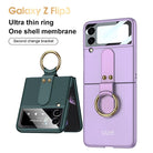Original Back Screen Glass Matte Hard Cover With Finger-Ring For Samsung Z Flip3 5G - {{ shop_name}} varyfun