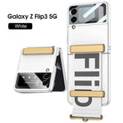 Original Leather Strap Holder Back Screen Glass Hard Cover For Samsung Z Flip 3 5G - {{ shop_name}} varyfun
