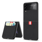 Original Leather Texture Card Package Hard Case For Samsung Galaxy Z Flip 3 5G - {{ shop_name}} varyfun