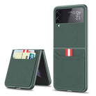 Original Leather Texture Card Package Hard Case For Samsung Galaxy Z Flip 3 5G - {{ shop_name}} varyfun