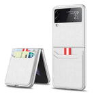 Original Leather Texture Card Package Hard Case For Samsung Galaxy Z Flip 3 5G - {{ shop_name}} varyfun