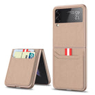 Original Leather Texture Card Package Hard Case For Samsung Galaxy Z Flip 3 5G - {{ shop_name}} varyfun