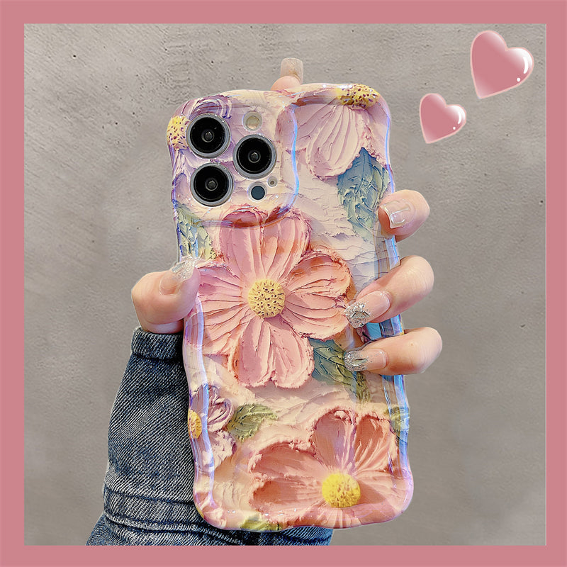 French Retro Oil Painting Flower iPhone Cases - {{ shop_name}} varyfun