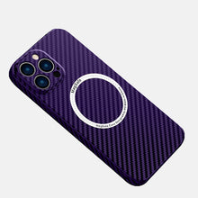Load image into Gallery viewer, iPhone | Magnetic Purple Carbon Fiber Phone Case - mycasety2023 Mycasety
