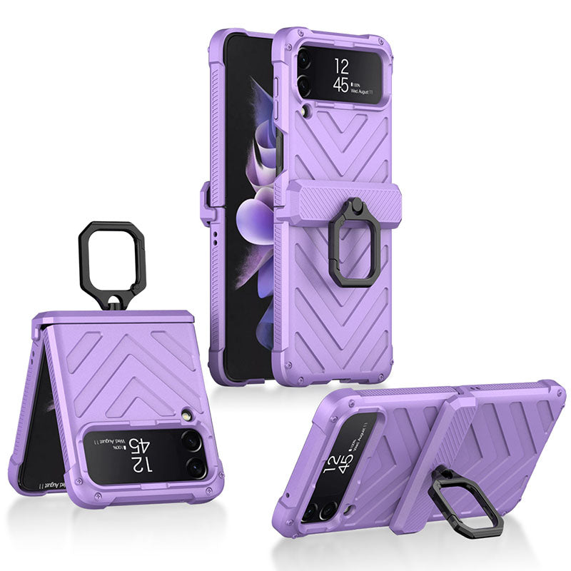 Magnetic Armor Ring Holder Case For Samsung Galaxy Z Flip3 5G - {{ shop_name}} Dealggo.com