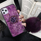 Retro Hair ball Bracket Diamond Case for Samsung/iPhone - mycasety2023 Mycasety