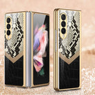 Python Leopard Print Tempered Glass Case for Samsung Galaxy Z Fold 3 5G - {{ shop_name}} varyfun