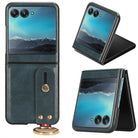 Motorola Razr 40 Ultra New Anti-Shock Business Leather Wristband Cover Case - mycasety2023 Mycasety