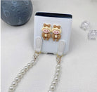 Fashion Cute Diy Giraffe Girl Pearl Short Chain Case For Motorola 40 Ultra Case 2023 Moto Razr 2022 Cover 40ultra - mycasety2023 Mycasety