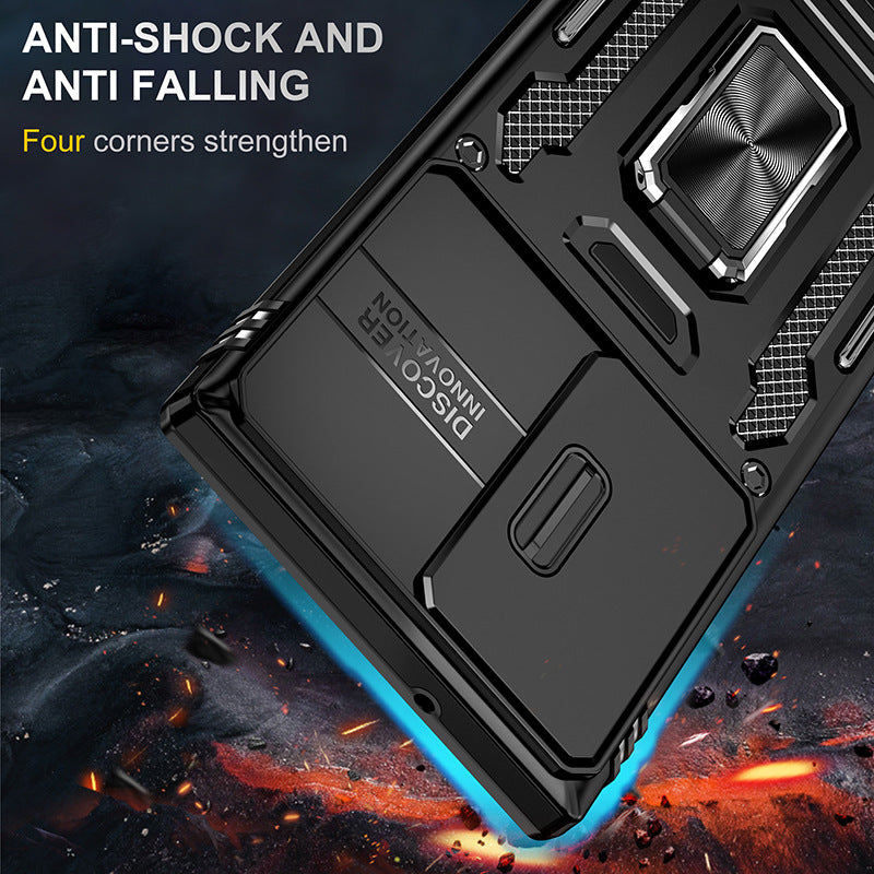 Armor Anti-fall Invisible Bracket Lens Protective Phone Case For Samsung Galaxy S23 S22 Ultra Plus