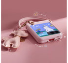 Fashion Cute Diy Giraffe Girl Pearl Short Chain Case For Motorola 40 Ultra Case 2023 Moto Razr 2022 Cover 40ultra - mycasety2023 Mycasety