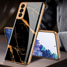 Luxury Plating Anti-knock Protection Tempered Glass Case For Samsung Galaxy S21 S22 S23 Plus Ultra - {{ shop_name}} varyfun