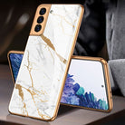Luxury Plating Anti-knock Protection Tempered Glass Case For Samsung Galaxy S21 S22 S23 Plus Ultra - {{ shop_name}} varyfun
