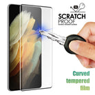 Tempered Full Curved Protective Glass For Samsung Galaxy S22 S21 Ultra Plus - {{ shop_name}} Varyfun