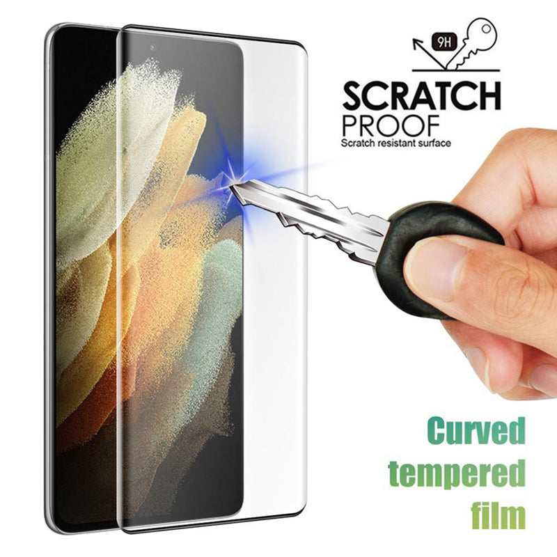 Tempered Full Curved Protective Glass For Samsung Galaxy S22 S21 Ultra Plus - {{ shop_name}} Varyfun