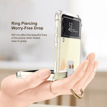 Load image into Gallery viewer, Transparents Airbag Ring Holder Anti-knock Protection Cover For Samsung Galaxy Z Flip 3 5G - {{ shop_name}} varyfun
