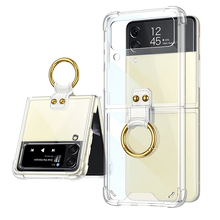 Load image into Gallery viewer, Transparents Airbag Ring Holder Anti-knock Protection Cover For Samsung Galaxy Z Flip 3 5G - {{ shop_name}} varyfun
