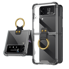 Load image into Gallery viewer, NEWEST Transparents Airbag Ring Holder Anti-knock Protection Cover For Samsung Galaxy Z Flip4 Flip3 5G - {{ shop_name}} varyfun
