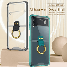 Load image into Gallery viewer, Transparents Airbag Ring Holder Anti-knock Protection Cover For Samsung Galaxy Z Flip 3 5G - {{ shop_name}} varyfun
