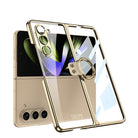 Transparent Samsung Galaxy Z Fold5 Plated Phantom Case with Exclusive Ring - mycasety2023 Mycasety