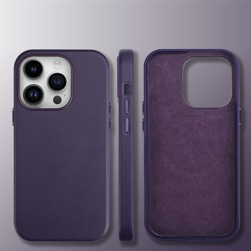 Custom Name Letters Leather Phone Case For iPhone 13 14 14ProMax - mycasety2023 Mycasety