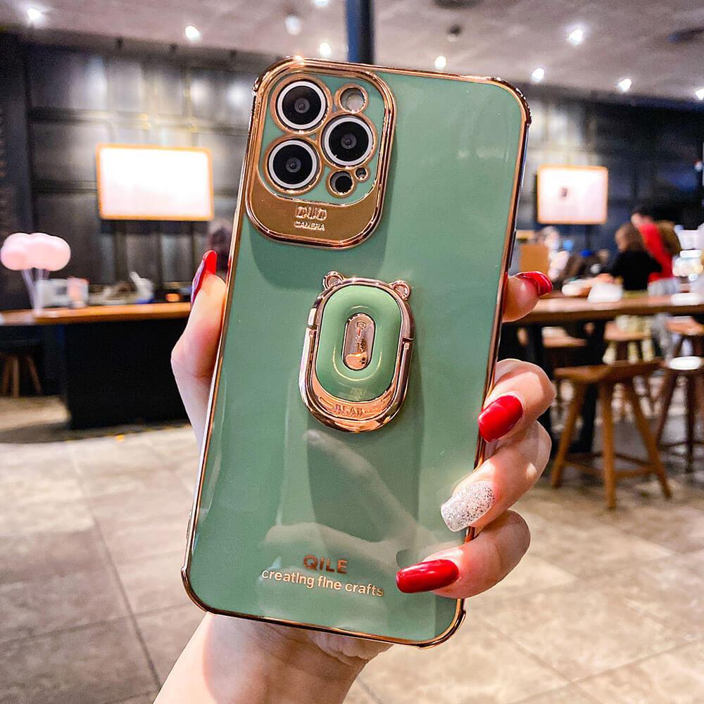 Luxury Electroplating Stand Ring Holder Phone Case With Finger Ring for iPhone 12 Pro MAX 11 Pro XS XR X SE 6 6s 7 8 Plus 12Mini - {{ shop_name}} Varyfun
