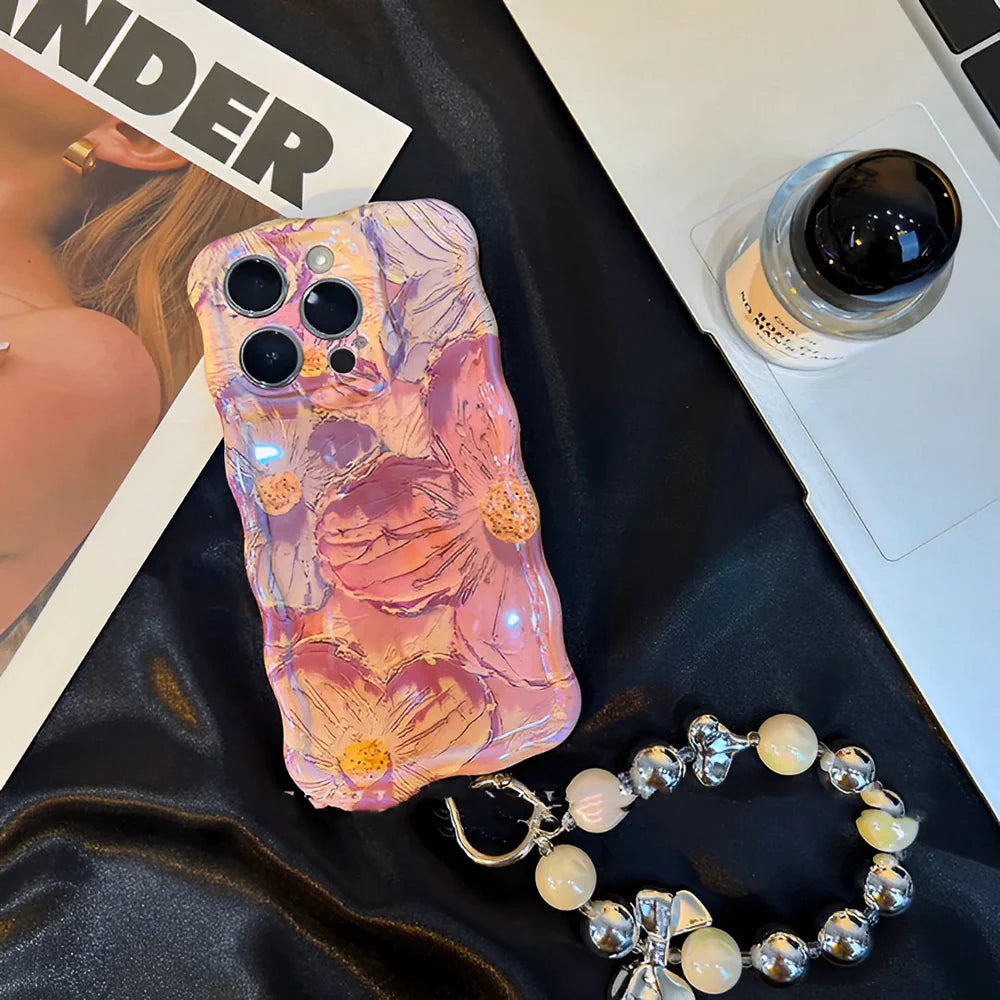 Oil Painting Flower Bracelet iPhone Case - {{ shop_name}} varyfun