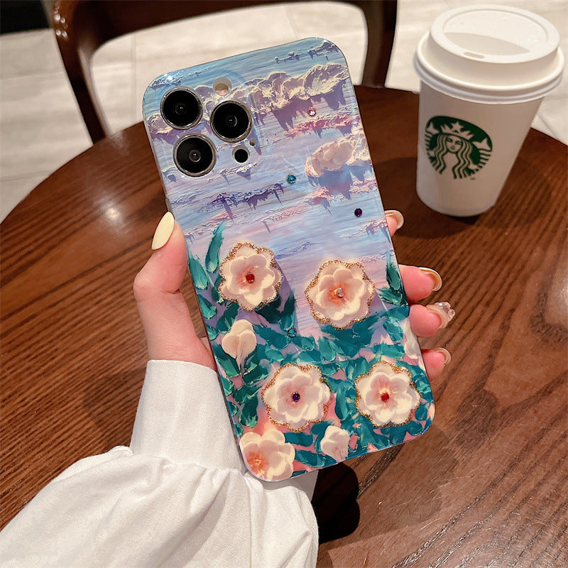Oil Painting Flower Samsung/iPhone Case - {{ shop_name}} varyfun