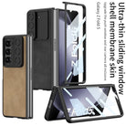 Ultra-thin Samsung Galaxy Z Fold5 Full Inclusive Leather Case with Film & Sliding Window Shell - mycasety2023 Mycasety