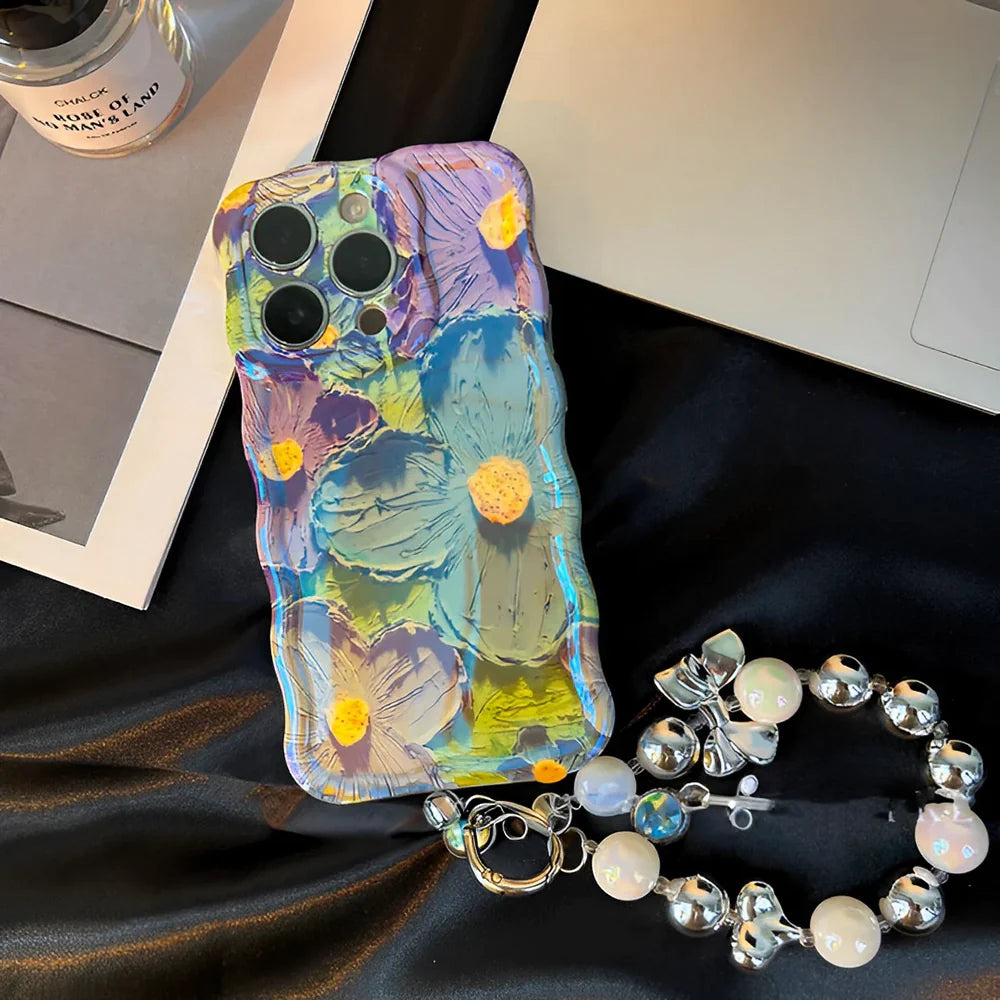Oil Painting Flower Bracelet iPhone Case - {{ shop_name}} varyfun