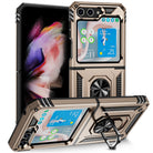 Samsung Galaxy Z Flip5 Armor Heavy Duty Military Grade Protection Case Built-in 360° Rotate Ring Stand(Pre-sell) - mycasety2023 Mycasety