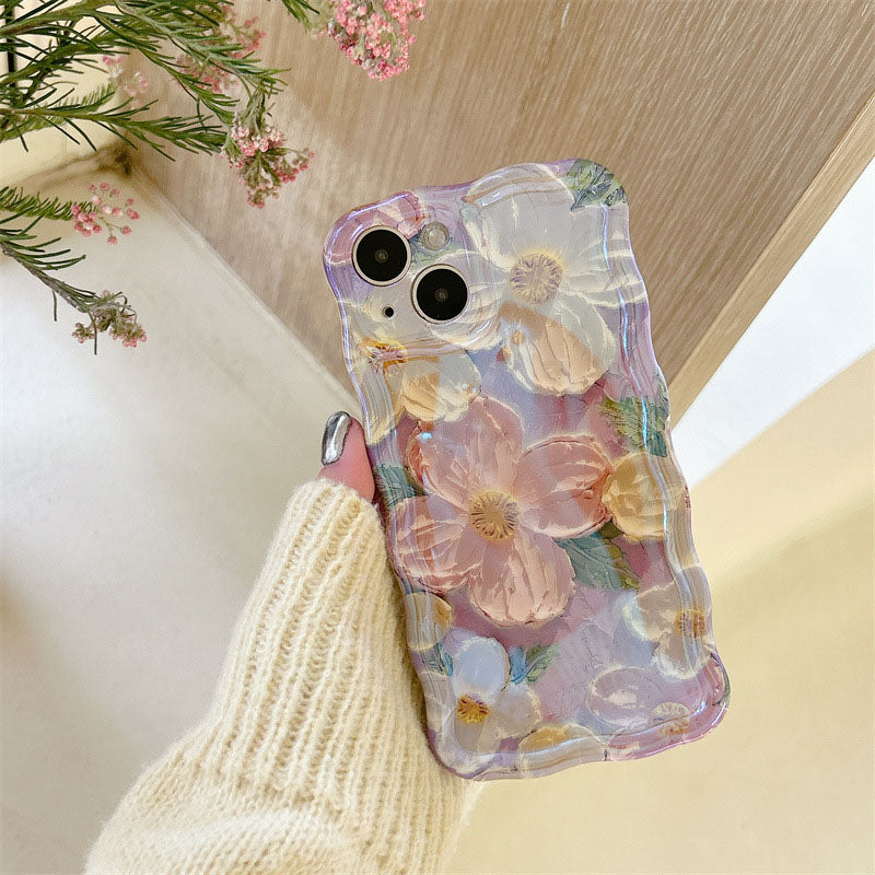 Three-dimensional Oil Painting Flower iPhone Case - {{ shop_name}} varyfun